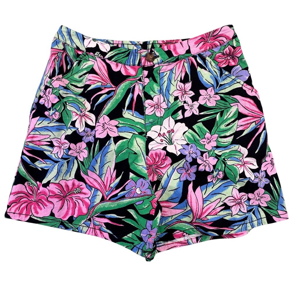 Wild Fable Tropical Shorts Women's Small  Floral Print High Waisted Pull On‎